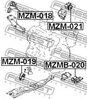 MAZDA LD47-39-040 Engine Mounting